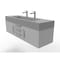 Castello Usa Nile 60" Wall Mounted Gray Vanity With Gray Top And Chrome Handles CB-MC-60G-CHR-2053-GR - alternate 4